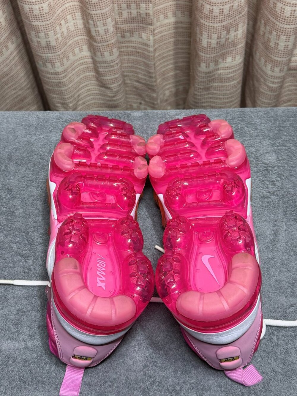 Nike Air VaporMax Plus 'Summer Sunset' Sneakers - Pink/Gold, Size 7.5 (Like New) - Picture 7 of 8